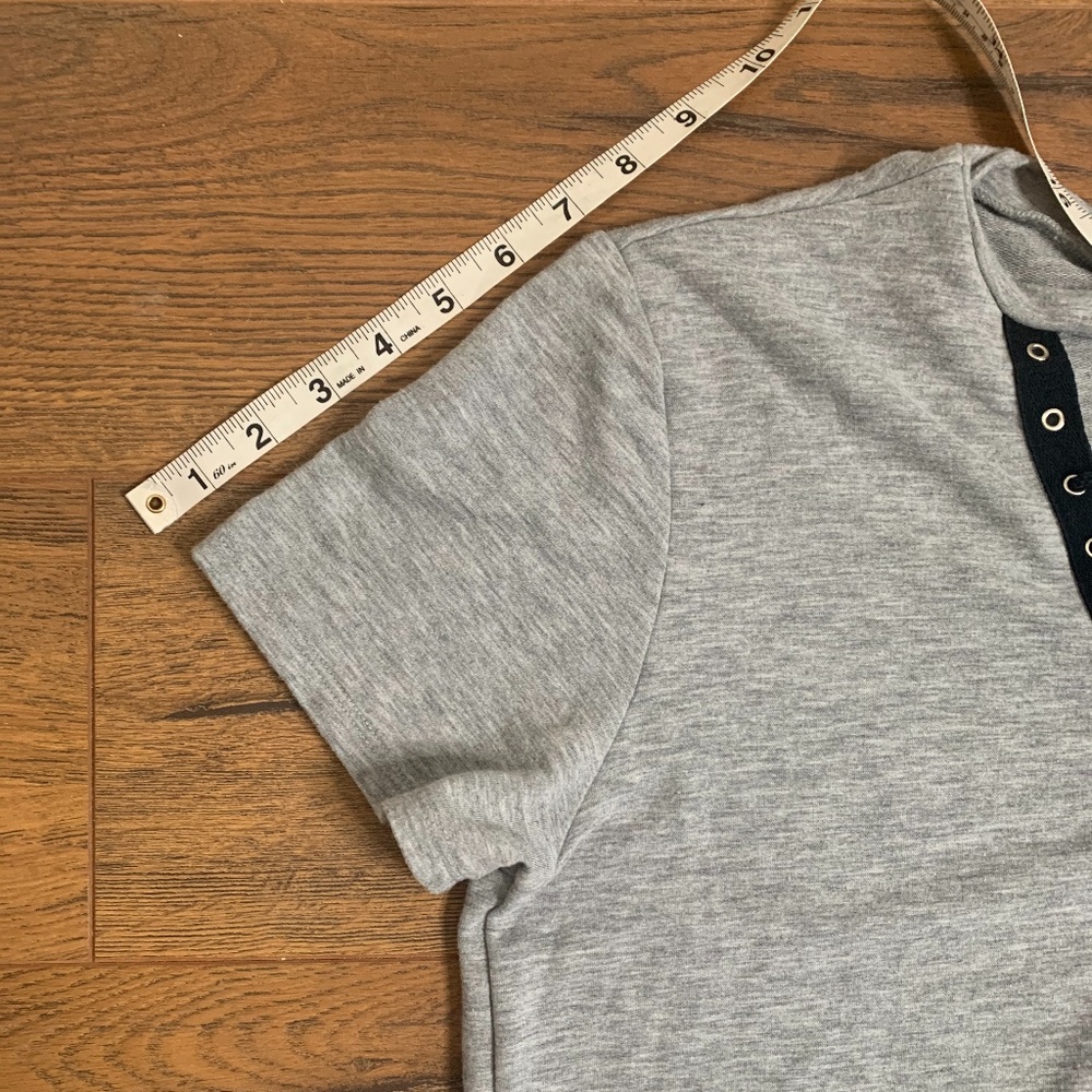 Forever 21 | Gray Lace Up T-shirt Dress size M - Picture 9 of 10